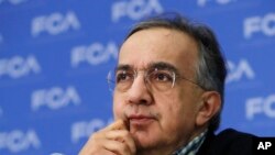 CEO Fiat Chrysler Sergio Marchionne menghadiri pertemuan di acara pameran otomotif internasional Amerika Utara di Detroit, 9 Januari 2017.
