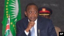 President of Kenya, Uhuru Kenyatta during the African Union Summit, Nairobi, Sept. 2, 2014.