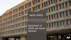 FILE - The Department of Health and Human Services building in Washington.