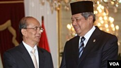 Presiden Yudhoyono menerima kunjungan Presiden Birma Thein Sein di Jakarta, Kamis (5/5).