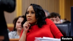FILE - Fulton County District Attorney Fani Willis attends a hearing on the Georgia election interference case, March 1, 2024, in Atlanta, Georgia.