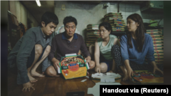 A still image from the film "Parasite"