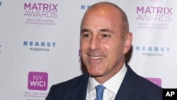 Matt Lauer aux Matrix Awards, organisés par New York Women in Communications, le 24 avril 2017, à New York.