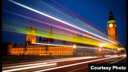 영국 런던의 야경 (자료사진)