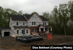 A new family house is under construction in Loudoun County, Virginia. The county has seen major development in recent years.