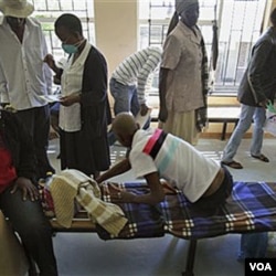 Penderita TB di Lesotho menjalani perawatan. Sebagian besar penderita TB tinggal di negara-negara Sub-Sahara Afrika.