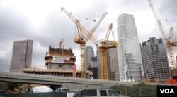 绿地集团的洛杉矶大都会项目（美国之音国符拍摄）