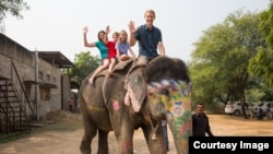 The Rivenbark family in India. Nov. 13, 2014.