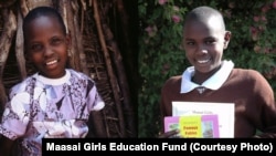 Sempeyo Sarinke (l) and Ntanin Tarayia (r) inspired Photographer Barbara Shaw to create the Maasai Girls Education Fund which provides free scholarships to young Maasai women and girls.