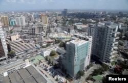 FILE - A general picture shows the skyline of Tanzania's port cty of Dar es Salaam, July 12, 2013.