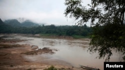 FILE - View of the Salween River seen from a small Thai-Karen village Tha Tafang on the Thai side of the river Nov. 17, 2014.