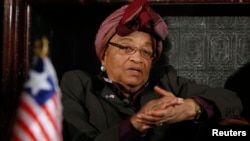 FILE - Liberian President Ellen Johnson-Sirleaf.