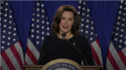 Michigan gubernatori Gretchen Uitmer demokratlar nomidan gapirdi