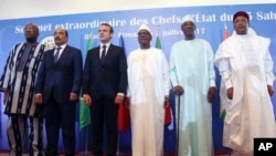 Emmanuel Macron et les présidents du Sahel.