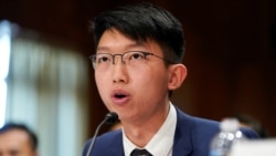 香港人权活动人士张昆阳2019年9月17日在美国国会山作证（路透社）
