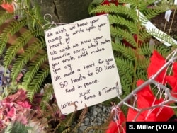 Sebuah pesan untuk para korban penembakan massal di Masjid Al Noor, Christchurch, Selandia Baru, 18 Maret 2019.