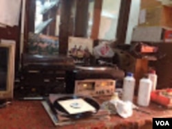 The back room of the former recording studio at Melodica music store in downtown Nairobi. (VOA / G. Joselow)