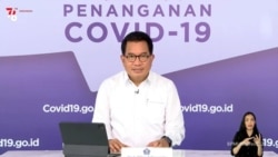 Jubir Satgas COVID-19 Prof Wiku Adisasmito dalam telekonferensi pers, di Jakarta, Selasa (3/8) mengungkapkan pemerintah belum berencana memberlakukan syarat vaksinasi untuk pembukaan kegiatan masyarakat (Foto: VOA)