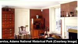 John Adams home study in Massachusetts. National Park Service, Adams National Historical Park