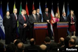 Canada's Foreign Minister Chrystia Freeland speaks during the closing news conference at the Lima Group meeting in Ottawa, Ontario, Canada, Feb. 4, 2019.