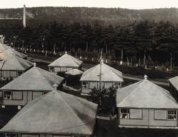 Mont Alto Sanatorium for tuberculosis, Pennsylvania: view of the cottages, ca. 1920-1940. Image 582201i Courtesy Wellcome Collection.