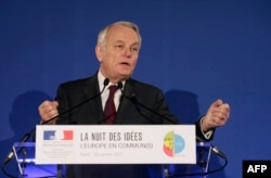 Jean-Marc Ayrault lors d'une conférence de presse, le 26 janvier 2017.