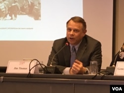 前美国国防部官员吉姆·汤玛斯(Jim Thomas)(美国之音钟辰芳拍摄)