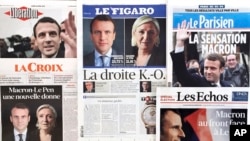 French newspaper react to the results of the first round of France's presidential election.