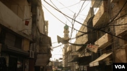 Burj Barajneh is one of 12 Palestinian camps in Lebanon. Conditions in these camps are often grim, and poverty rates high. (J. Owens/VOA)
