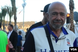 Najib Trad, originally from Lebanon, is on vacation in Nice with his wife, July 16, 2016. He was watching the fireworks from his hotel on Bastille Day when the truck plowed through the crowds, killing 84 and injuring more than 200 people. (H. Murdock/VOA)