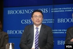 国民党中央委员张斯纲 (美国之音钟辰芳拍摄)