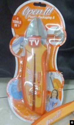 Shears can be used to open plastic blister packs... once you get them out of the blister pack!