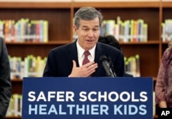 North Carolina Gov. Roy Cooper, pictured in Hillsborough, N.C., in April 2018, declared a state of emergency Sept. 7, 2018.