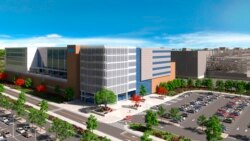 This undated rendering provided by Intel Corp. shows early plans for two new processor factories in Licking County, Ohio. Intel announced Jan. 21, 2022, that it would invest $20 billion in the new computer chip facility in Ohio amid a global shortage of microprocessors.