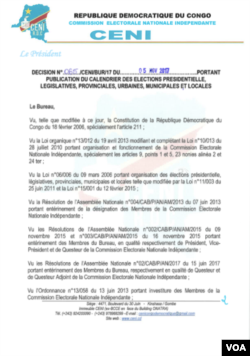 Commission électorale en RDC.