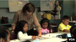 Children study a second language in school