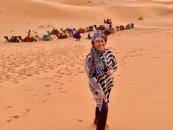 Adriana Sembiring mengisi hari-harinya antara lain dengan beraktivitas di luar ruangan serta merencanakan perjalanan berikutnya (foto: courtesy).