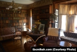 Theodore Roosevelt took the oath of office here in the library, which has been renovated to reflect how it looked at the time.