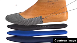 Rothy's shoes are made from recycled plastic water bottles. The fibers are knit together into a fabric. The outer sole on the bottom is made from environmentally friendly rubber.