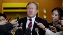 FILE - In this April 7, 2014, photo, U.S. special envoy for North Korean human rights issues Robert King answers reporters' questions at the Foreign Ministry in Seoul, South Korea.