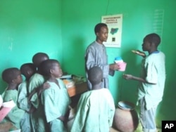 A pupil is treated for schistosomiasis in Fur Furi in Bungudu local government area
