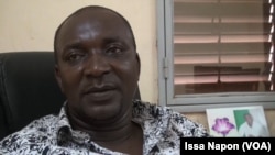 Ibrahim Rabo, président de l'Union des chauffeurs routiers du Burkina Faso, Ouagadougou, 9 août 2017. (VOA/Issa Napon)