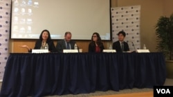 미국 워싱턴의 민간단체인 민주주의진흥재단에서 3일 열린 토론회에서 참석자들이 북한 시장의 동향과 영향에 관해 논의하고 있다.