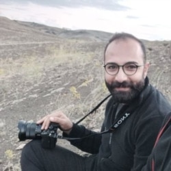 Journalist Rusen Takva is seen in a photo from his Twitter.