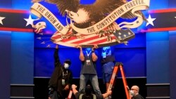 სადებატო სცენის მზადება ქ. კლივლენდში, ოჰაიო