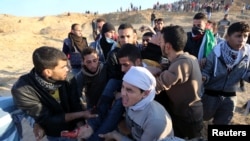 Isroil askarlari bilan to'qnashuvda yaralangan falastinlik namoyishchi