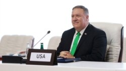 Tinchlik muzokaralarida AQSh Davlat kotibi Mayk Pompeo. Doxa, Qatar, 12-sentabr, 2020.