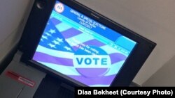 An electronic voting machine is seen at a polling station in Fairfax, Virginia, Nov. 7, 2017. (Photo: Diaa Bekheet)
