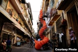 The winning artwork, Spiral Alley, is one of the series of photographic prints of a Cambodian American artist, Anida Yoeu Ali, who won the prestigious 11th Sovereign Asian Art Prize for 2015. (Photo: Studio Revolt)