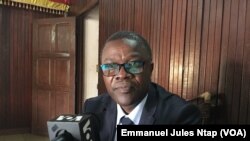 Jacquis Kemleu, secrétaire-général de l’association des raffineurs des oléagineux du Cameroun, le 25 mai 2019. (VOA/Emmanuel Jules Ntap)